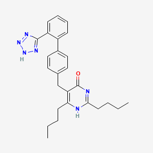molecular formula C26H30N6O B1668515 2,6-二丁基-5-((2'-(1H-四唑-5-基)联苯-4-基)甲基)嘧啶-4-醇 CAS No. 135689-23-5