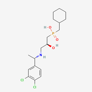 molecular formula C18H28Cl2NO3P B1668521 cyclohexylmethyl-[(2S)-3-[[(1S)-1-(3,4-dichlorophenyl)ethyl]amino]-2-hydroxypropyl]phosphinic acid CAS No. 149936-58-3