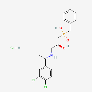 molecular formula C18H23Cl3NO3P B1668523 CGP 55845 hydrochloride CAS No. 149184-22-5