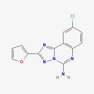 molecular formula C13H8ClN5O B1668546 9-Chloro-2-(2-furyl)-(1,2,4)triazolo(1,5-c)quinazolin-5-imine CAS No. 104615-18-1