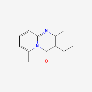 molecular formula C12H14N2O B1668555 3-Ethyl-2,6-dimethyl-4H-pyrido(1,2-a)pyrimidin-4-one CAS No. 70381-44-1