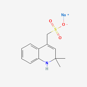 molecular formula C12H14NNaO3S B1668560 （2,2-二甲基-1,2-二氢喹啉-4-基）甲磺酸 CAS No. 75903-70-7