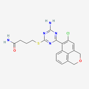 4-{[4-Amino-6-(5-Chloro-1h,3h-Benzo[de]isochromen-6-Yl)-1,3,5-Triazin-2-Yl]sulfanyl}butanamide