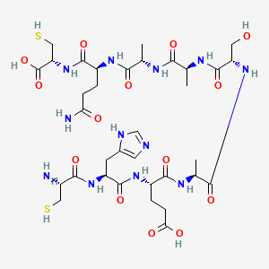 L-Cysteine, L-cysteinyl-L-histidyl-L-alpha-glutamyl-L-alanyl-L-seryl-L-alanyl-L-alanyl-L-glutaminyl-