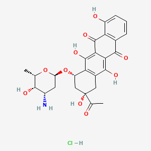 molecular formula C26H28ClNO10 B1668586 盐酸卡鲁比星 CAS No. 52794-97-5