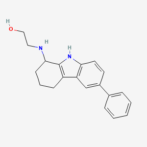 molecular formula C20H22N2O B1668599 2-[(6-苯基-2,3,4,9-四氢-1H-咔唑-1-基)氨基]乙醇 CAS No. 425399-05-9