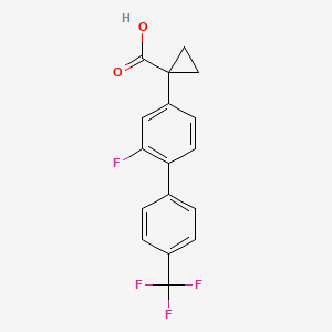 B1668613 Cyclopropanecarboxylic acid, 1-(2-fluoro-4'-(trifluoromethyl)(1,1'-biphenyl)-4-yl)- CAS No. 749269-77-0