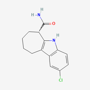 B1668616 (6S)-2-chloro-5,6,7,8,9,10-hexahydrocyclohepta[b]indole-6-carboxamide CAS No. 848193-72-6