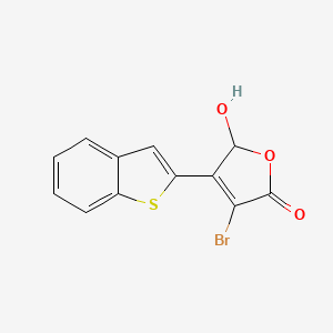 molecular formula C12H7BrO3S B1668649 3-(1-苯并噻吩-2-基)-4-溴-2-羟基-2H-呋喃-5-酮 CAS No. 938069-71-7