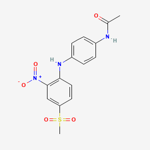 molecular formula C15H15N3O5S B1668662 N-(4-{[4-(甲基磺酰基)-2-硝基苯基]氨基}苯基)乙酰胺 CAS No. 315239-63-5