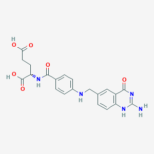 molecular formula C21H21N5O6 B1668667 (2S)-2-[[4-[(2-氨基-4-氧代-1H-喹唑啉-6-基)甲基氨基]苯甲酰]氨基]戊二酸 CAS No. 5854-11-5