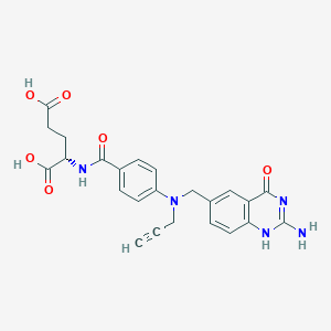 molecular formula C24H23N5O6 B1668668 10-Propargyl-5,8-dideazafolic acid CAS No. 76849-19-9