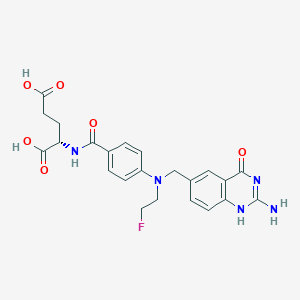 molecular formula C23H24FN5O6 B1668669 (2S)-2-[[4-[(2-氨基-4-氧代-1H-喹唑啉-6-基)甲基-(2-氟乙基)氨基]苯甲酰]氨基]戊二酸 CAS No. 80015-07-2