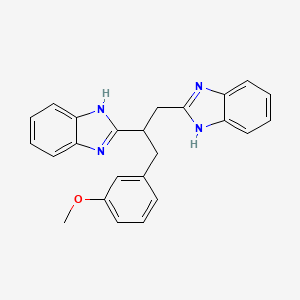 B1668672 2-[1-(1H-benzimidazol-2-yl)-3-(3-methoxyphenyl)propan-2-yl]-1H-benzimidazole CAS No. 300718-24-5