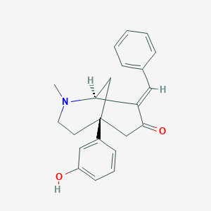 molecular formula C22H23NO2 B1668674 (+)-1R,5R-(E)-8-亚苄基-5-(3-羟基苯基)-2-甲基吗啡喃-7-酮 CAS No. 157752-20-0