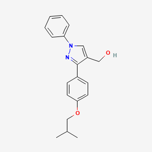 molecular formula C20H22N2O2 B1668675 {3-[4-(2-甲基丙氧基)苯基]-1-苯基-1H-吡唑-4-基}甲醇 CAS No. 380449-90-1