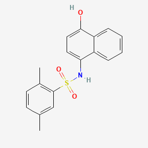 molecular formula C18H17NO3S B1668680 N-(4-羟基萘-1-基)-2,5-二甲基苯磺酰胺 CAS No. 333311-00-5