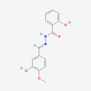 molecular formula C15H14N2O4 B1668681 2-羟基-N'-[(E)-(3-羟基-4-甲氧基苯基)亚甲基]苯甲酰肼 CAS No. 1032336-22-3