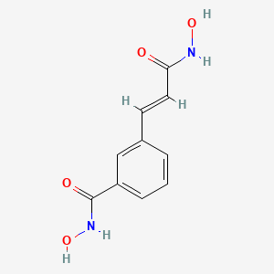 B1668685 N-hydroxy-3-[(E)-3-(hydroxyamino)-3-oxoprop-1-enyl]benzamide CAS No. 174664-65-4