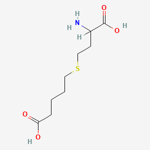B1668686 5-(3-Amino-3-carboxypropylthio)pentanoic acid CAS No. 88096-02-0