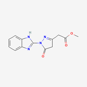 B1668690 methyl [1-(1H-benzimidazol-2-yl)-5-oxo-4,5-dihydro-1H-pyrazol-3-yl]acetate CAS No. 726201-10-1