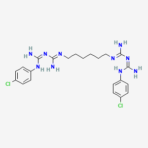 molecular formula C22H30Cl2N10 B1668724 氯己定 CAS No. 55-56-1