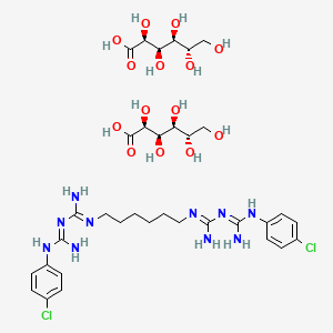 molecular formula C34H54Cl2N10O14 B1668725 氯己定葡萄糖酸盐 CAS No. 18472-51-0