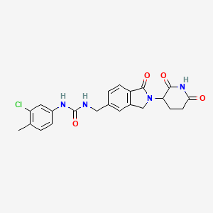 B1668730 N-(3-chloro-4-methylphenyl)-N'-[[2-(2,6-dioxo-3-piperidinyl)-2,3-dihydro-1-oxo-1H-isoindol-5-yl]methyl]-urea CAS No. 1010100-07-8