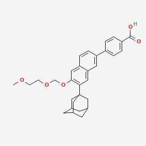 molecular formula C31H34O5 B1668753 4-[7-(1-Adamantyl)-6-(2-methoxyethoxymethoxy)naphthalen-2-yl]benzoic acid CAS No. 170355-78-9