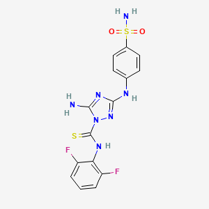 molecular formula C15H13F2N7O2S2 B1668761 Cdk1/2 Inhibitor III CAS No. 443798-55-8