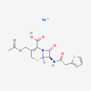 molecular formula C16H16N2NaO6S2+ B1668814 头孢噻吩钠 CAS No. 58-71-9