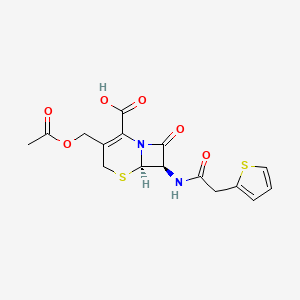 molecular formula C16H16N2O6S2 B1668815 Cephalothin CAS No. 153-61-7