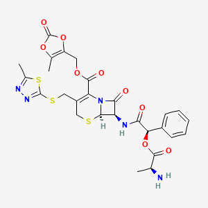molecular formula C27H28ClN5O9S3 B1668823 Cefcanel daloxate CAS No. 97275-40-6