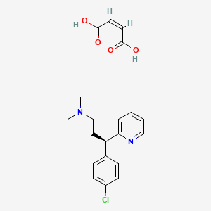 molecular formula C20H23ClN2O4 B1668843 (-)-Chlorpheniramine maleate CAS No. 23095-76-3