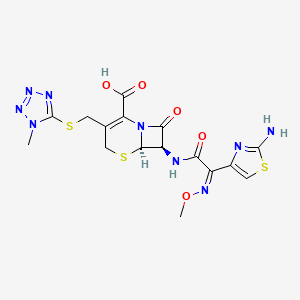 molecular formula C16H17N9O5S3 B1668856 头孢美诺 CAS No. 65085-01-0