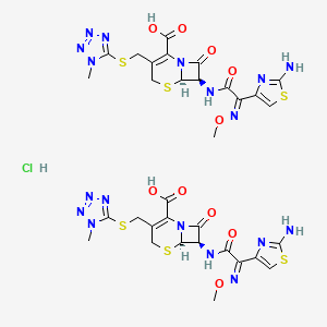 molecular formula C32H35ClN18O10S6 B1668857 头孢美诺肟盐酸盐 CAS No. 75738-58-8