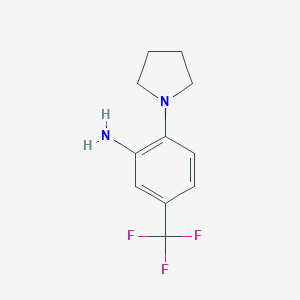 molecular formula C11H13F3N2 B166888 2-(吡咯啉-1-基)-5-(三氟甲基)苯胺 CAS No. 133184-80-2
