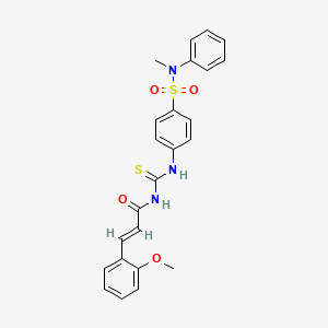 B1668992 4-[({[3-(2-methoxyphenyl)acryloyl]amino}carbothioyl)amino]-N-methyl-N-phenylbenzenesulfonamide CAS No. 1164479-69-9