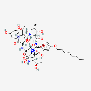 molecular formula C49H71N7O17 B1669029 西洛芬净 CAS No. 79404-91-4