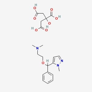 molecular formula C21H29N3O8 B1669116 Cizolirtine citrate CAS No. 251375-82-3