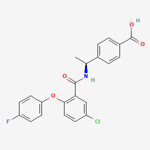 (S)-4-(1-(5-chloro-2-(4-fluorophenoxy)benzamido)ethyl)benzoic acid