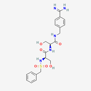 N-(Benzylsulfonyl)seryl-N~1~-{4-[(Z)-amino(imino)methyl]benzyl}serinamide