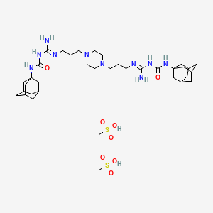 molecular formula C36H66N10O8S2 B1669128 1,4-Bis-(3-(1-adamantyl carbamylguanidino)propyl)piperazine CAS No. 64169-11-5