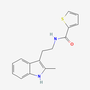 molecular formula C16H16N2OS B1669131 N-[2-(2-methyl-1H-indol-3-yl)ethyl]thiophene-2-carboxamide CAS No. 442632-72-6