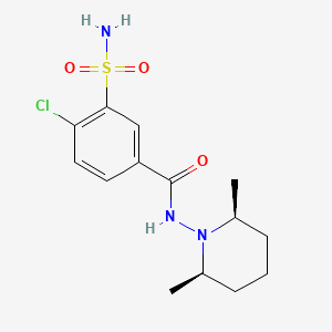 molecular formula C14H20ClN3O3S B1669225 Clopamide CAS No. 636-54-4