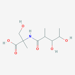 B1669308 N-(3,5-Dideoxy-3-methyl-D-xylonoyl)-2-methyl-L-serine CAS No. 134381-30-9