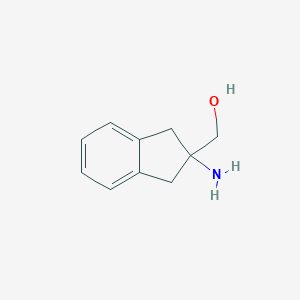 molecular formula C10H13NO B166931 2-Amino-2-hydroxymethylindane CAS No. 136834-85-0