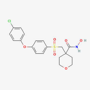 4-[4-(4-Chloro-phenoxy)-benzenesulfonylmethyl]-tetrahydro-pyran-4-carboxylic acid hydroxyamide