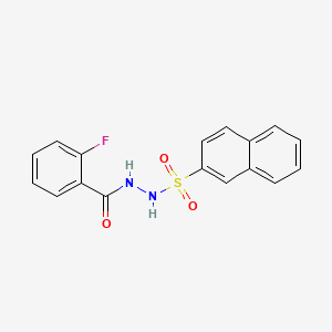 2-fluoro-N'-naphthalen-2-ylsulfonylbenzohydrazide