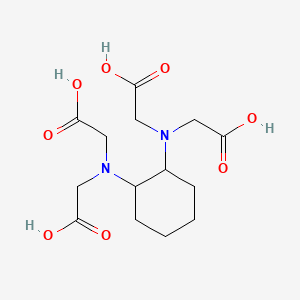 molecular formula C14H22N2O8 B1669409 Glycine, N,N'-1,2-cyclohexanediylbis[N-(carboxymethyl)- CAS No. 482-54-2